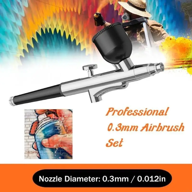 

Multipurpose 0.3mm Nozzle High Pressure Guns for Painting Model Making Makeup Styling and Wall Decoration