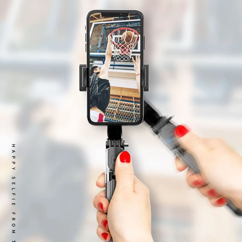 Phone Vlogging Holder Aluminum Alloy Plastic With Conceal Tripod Anti Shake Phone Balance Stick for Selfie Video