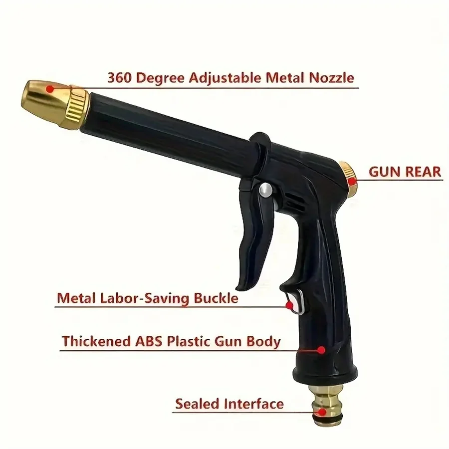 FLOWERS SPRAL High Pressure Water Gun Car Washing Garden Watering Hose Nozzle Sprinkler Foam Jug Water Faucet Car Wash Tools