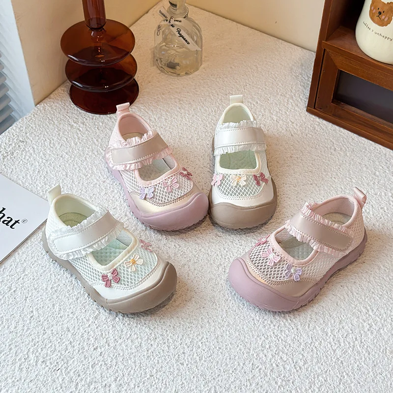 Kids mesh sneaker Anti-slip Sandal Toddler Girl Sports Shoe Girl Children Breathable Beach Sandal Soft Bottom sports casual
