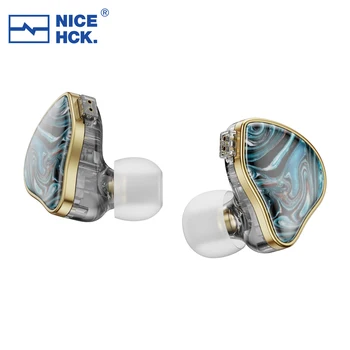 NiceHCK NX7MK4 MK4 이어폰, 7 드라이버 유닛, 하이브리드 분리형 2 핀 PC, 안정화 목재 유선 IEM, 교체 가능한 튜닝 필터 포함