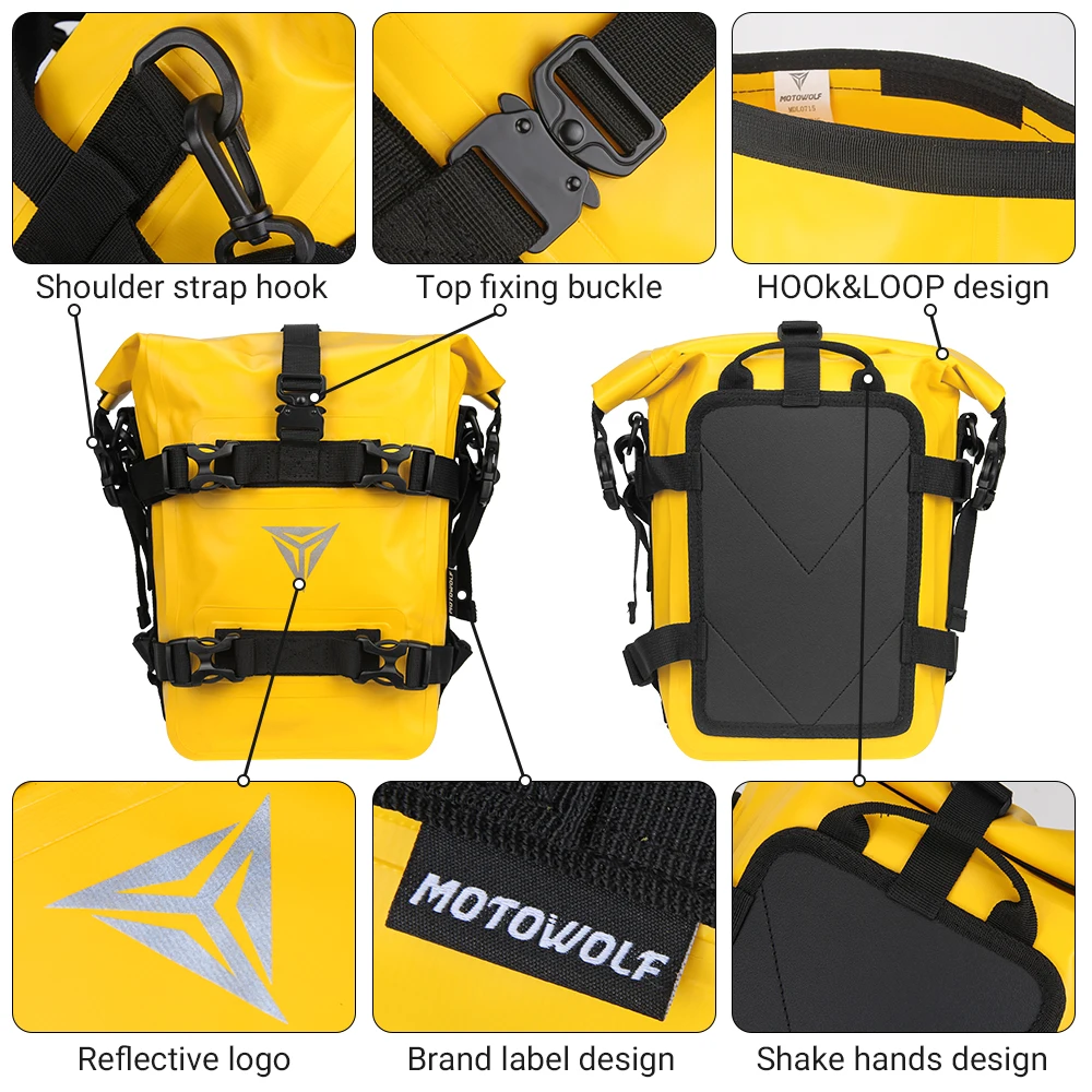 2023 nowa odblaskowa torba na boczne motocyklowe 100 wodoodporna motocyklowa na zewnątrz torba podróżna Motocross bagaż podróżny torba na bagażnik rowerowa