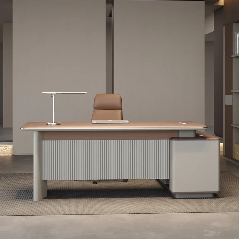 مكتب مكتب حديث وبسيط من Nordic Boss President Designer L شكل مكتب دراسة أثاث مكتبي متقدم مكتب De Travail FYOD #3