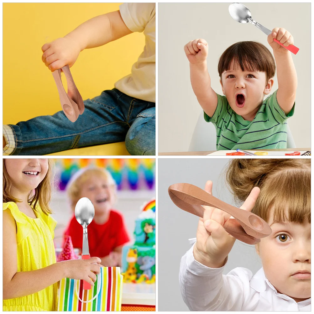 

2pcs Wooden Musical Spoons Instrument Lightweight Percussion For Adults Kids Performance Party Educational Tool Natural Sound