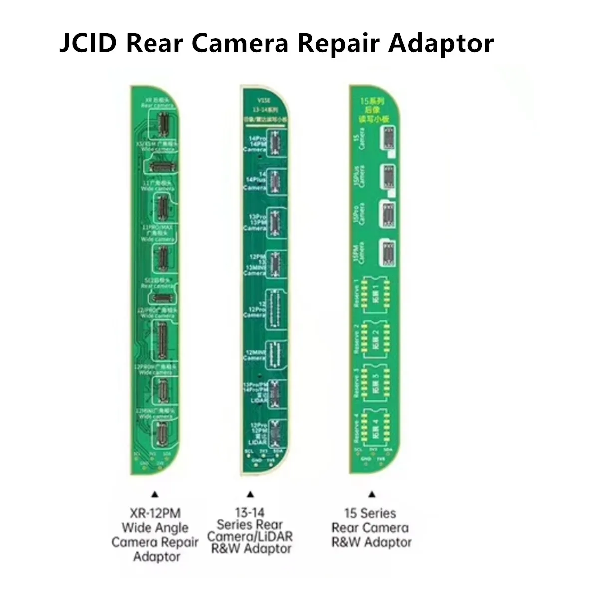 JCID Rear Camera Repair Board for IP XR 11 12 13 14 15 Pro Max Phone Back Camera Repair Support V1SE/V1S Pro