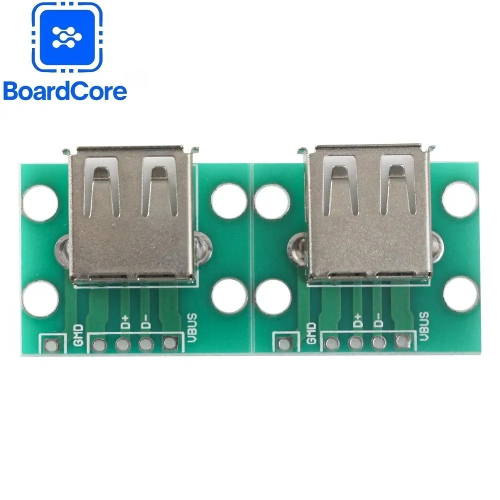 2/4PCS USB 2.0 Female Connector Board To DIP 2.54MM PCB Converter Adapter Breakout Board for Arduino