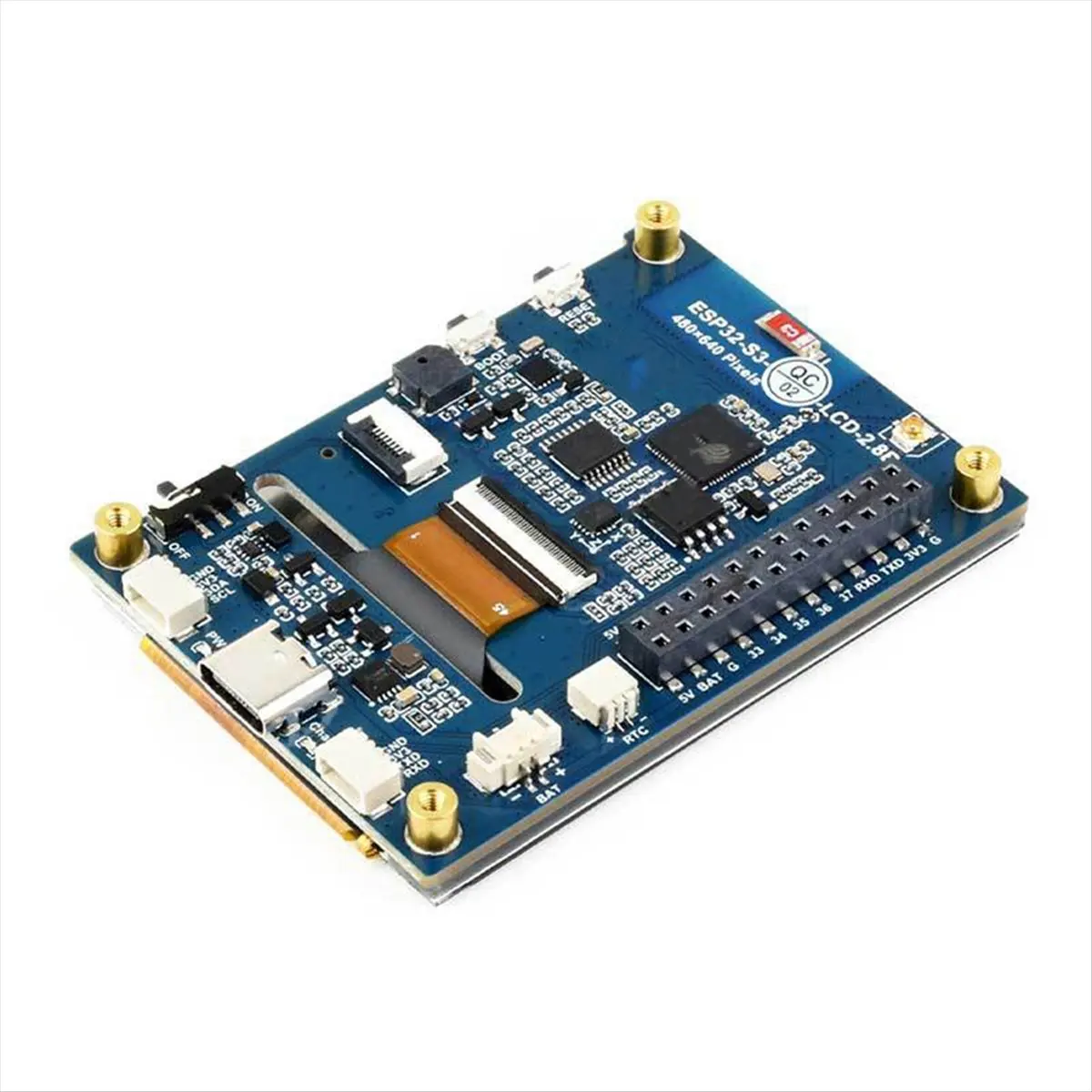 ^&*Summer sale-  Development Board 2.8 Inch IPS Display 480x640 No Touch Screen QMI8658 Sensor/Battery Port LVGL/HMI for
