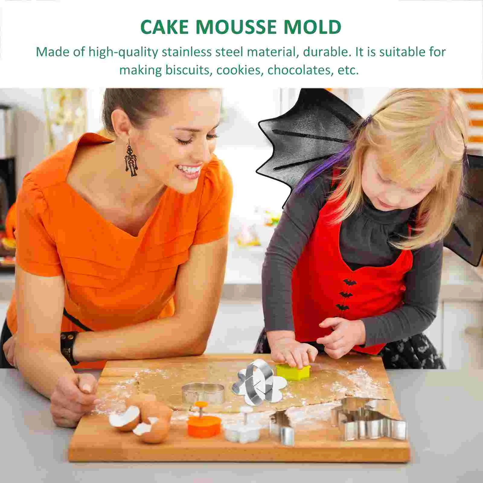 3 Sets Small Mousse Circle Cake Maker Mold Making Mould Simple Baking Tray Tools Silver Rings