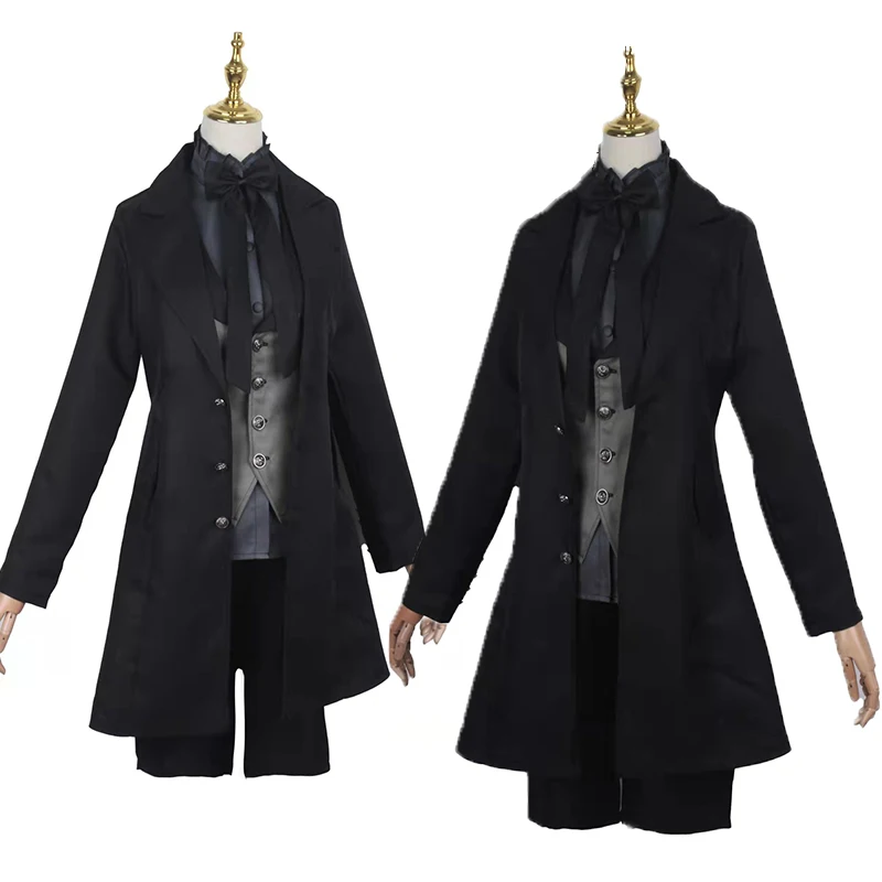 زي أسود بتلر Ciel Phantomhive التأثيري زي الرسوم المتحركة اليابانية لحفلة الهالوين الشيطان لقناع العين للشباب ماستر