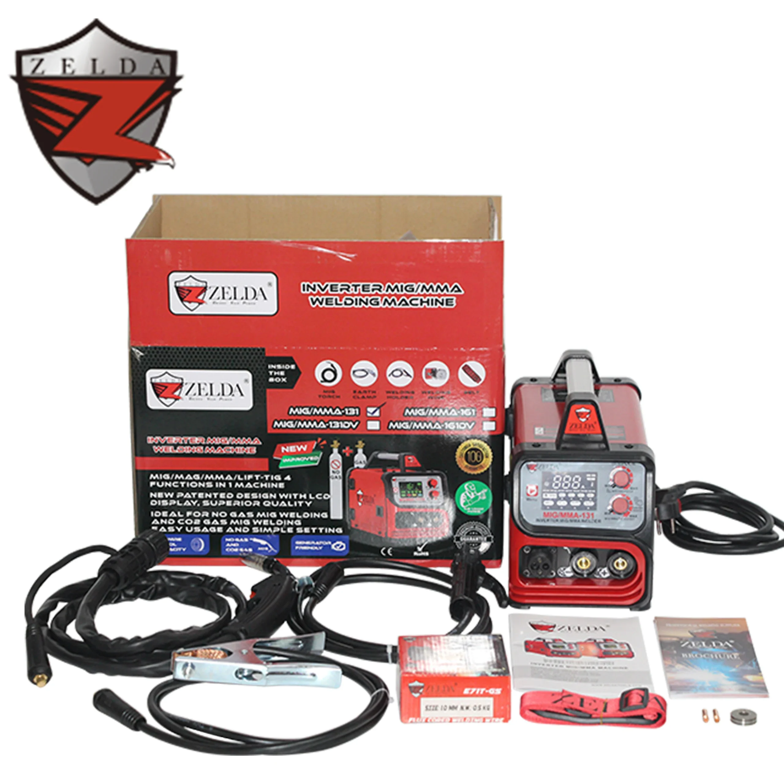 Portable 220v 4 In 1 Tig Mma Mig Mag Soldador Inverter Welding Machine Accept 0.8-1.0mm Mig Wire