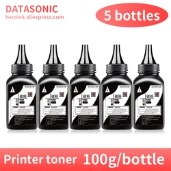 プリンタートナーカートリッジ,5個,100g,詰め替え用,詰め替え用,HP Laserjet M1005 m1319mfp 1022 1015 1012 1010用,カラーブラック