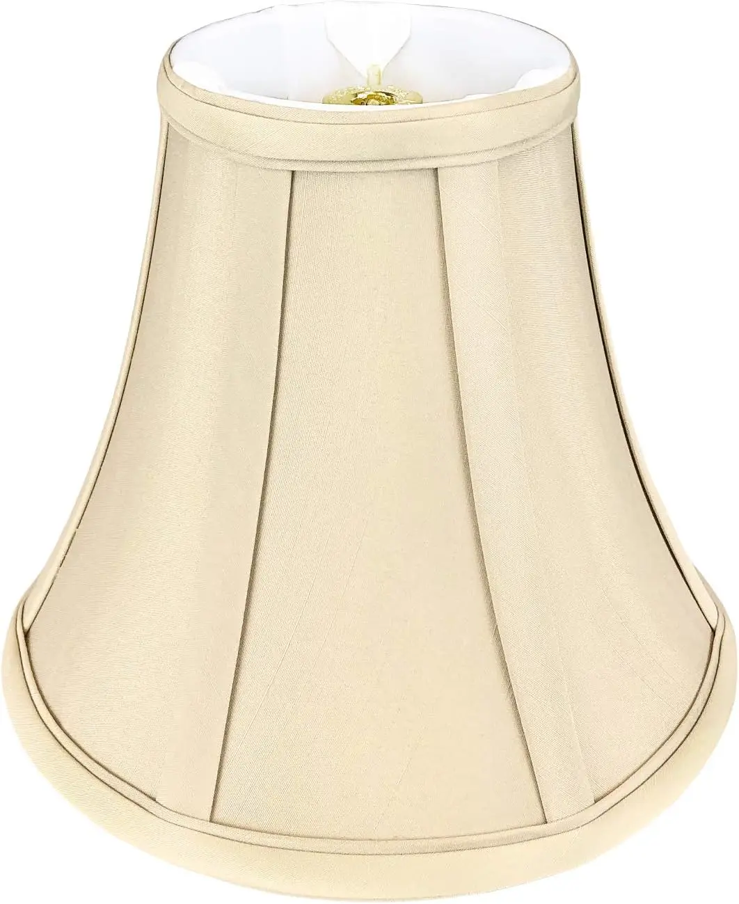 Royal Designs, Inc. True Bell Basic Lamp Shade with Round Clip, 3.75 x 7 x 6.75, Beige