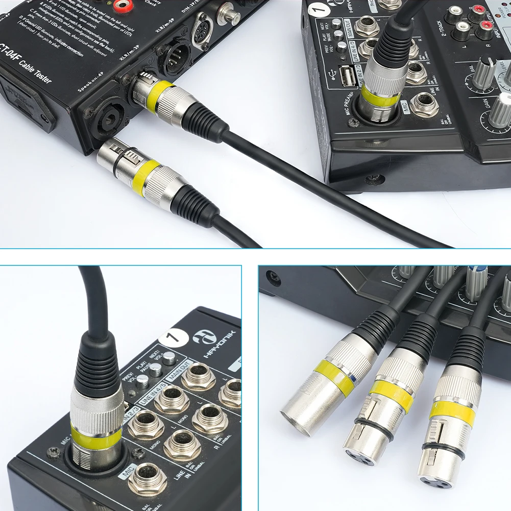 1,5 фута/0,5 м XLR Y-образный разветвитель 1 штекер на 2 гнезда XLR Y-разветвитель 3-контактный разветвитель XLR «папа» на двойной XLR «мама» Y-разветвитель микрофонный кабель