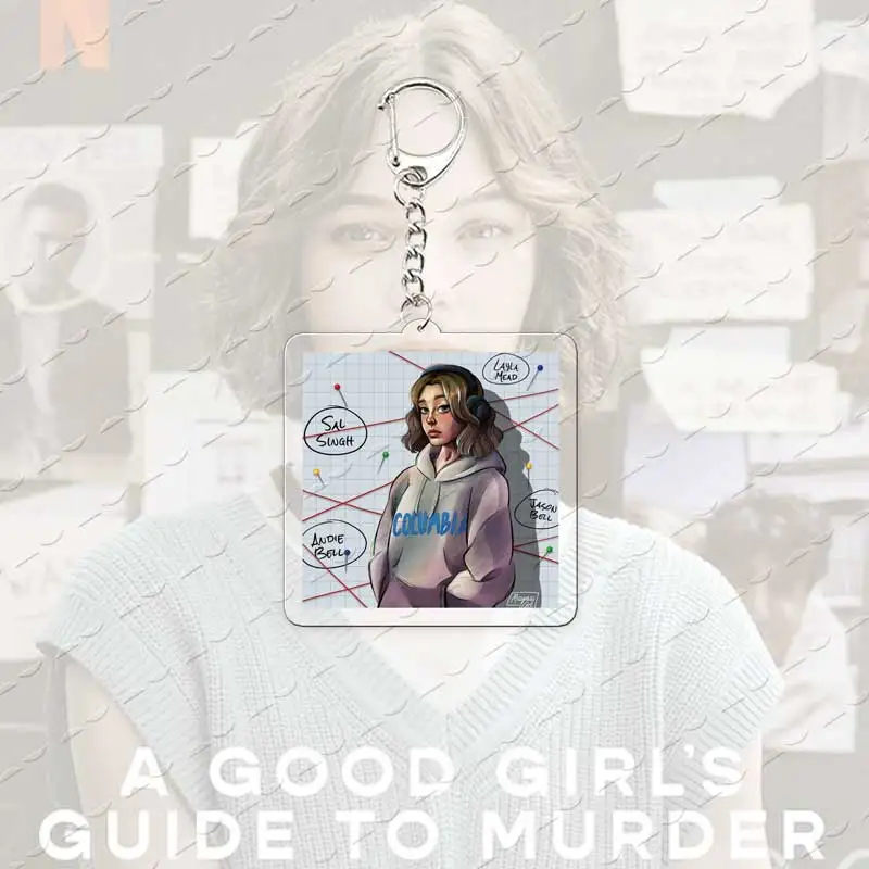 Popular TV Agggtm A Good Girls Guide to Murder Keychains Pippa & Ravi Keychains for Accessorie bag Pendant Fans Friends Gift