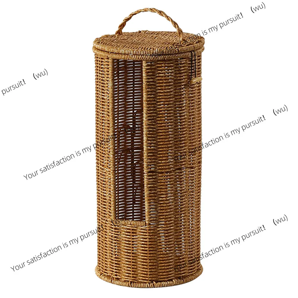 Handwoven Storage Basket Toilet Paper Storage Holder Decorative Hamper For Towels And Toilet Paper For Bathroom Living Room