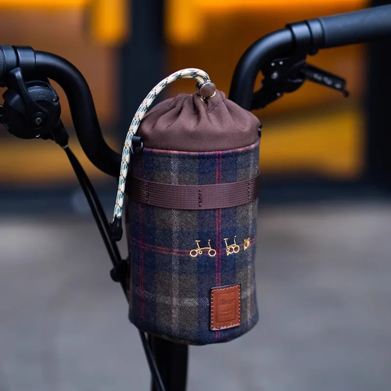 

Складная передняя сумка для велосипеда, маленькая сумка Brompton, сумка через плечо, сумка для хранения бутылки с водой, шерстяной бархат