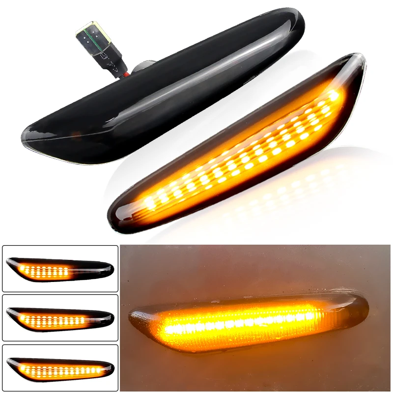 2pcs for BMW X3 E83 2004-2010 E82 E81 E88 E90 E91 E92 E93 E60 E61 Error Free Led Side Marker Turn Signal Light Blinker lamp
