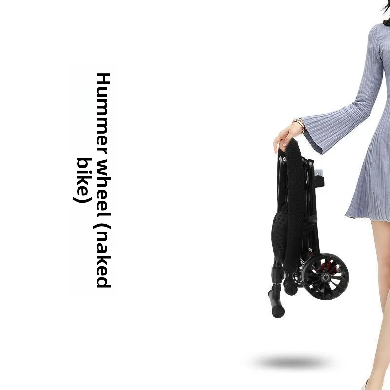 Baby Stroller No Assembly One-Click Fold Anti-Rollover Portable 4-Wheel Pushchair for 0-3 Years Old