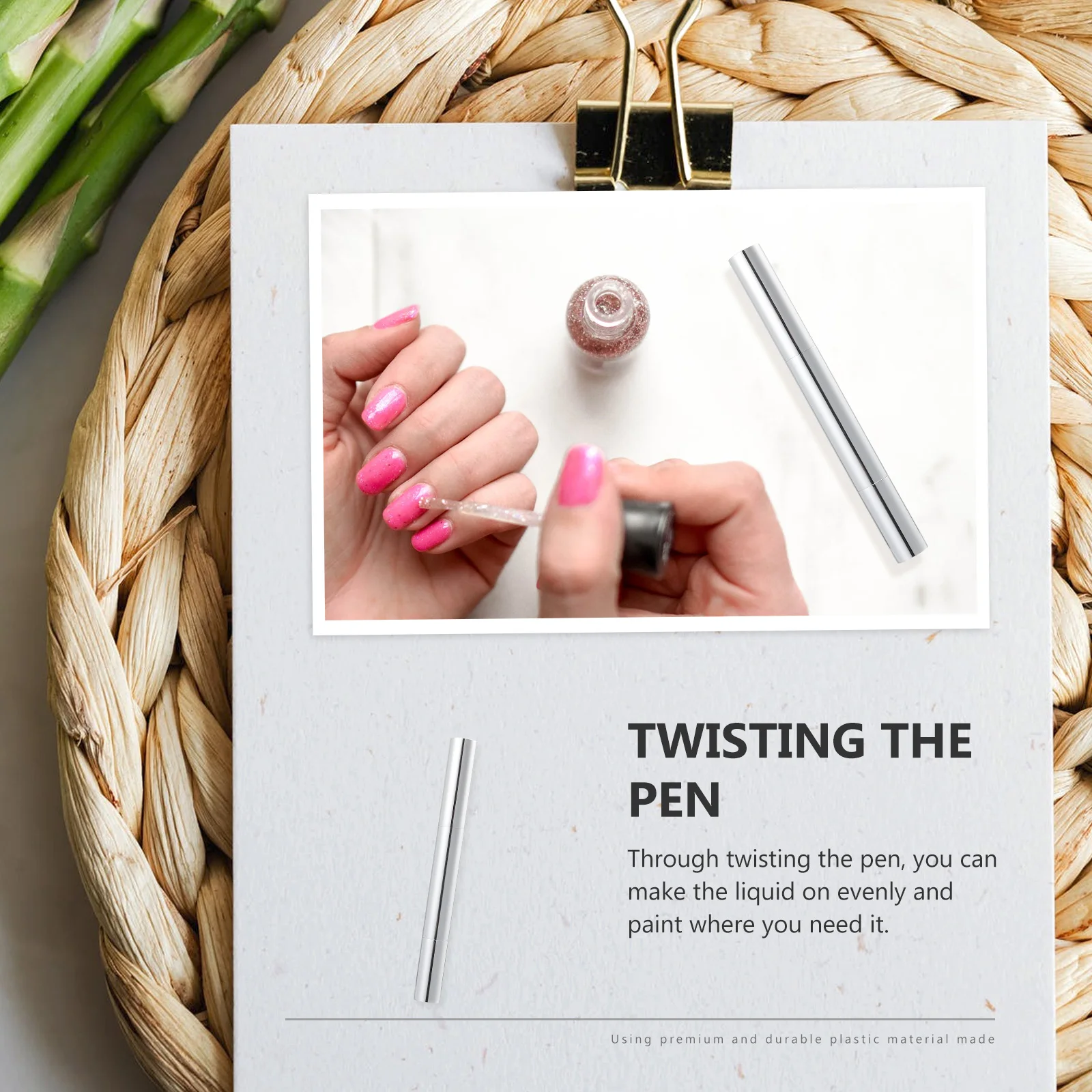 

3pcs Empty Nail Polish Bottle Lip Gloss Pen Container Plastic Metal Safe Manicure Supply Filling Tool Non Leaking Lightweight