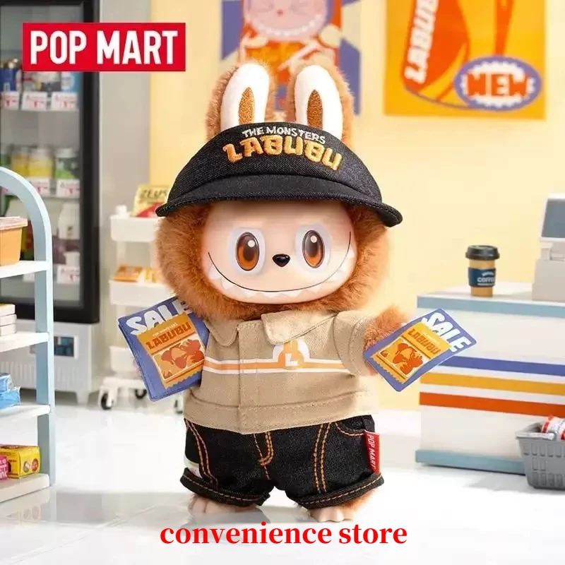 POPMART THE MONSTERS Labubu نكهة غريبة سلسلة متجر الراحة الغراء أفخم بطاقة معلقة الشكل المرأة 100% أصيلة