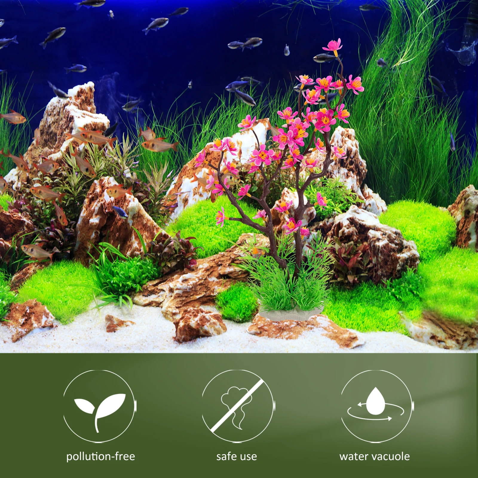 

3D Realistic Fake Aquarium Plantsfish Decoration Plastic Plants For Accessories Aquarium Decors Small Fish Tank Landscape Fish