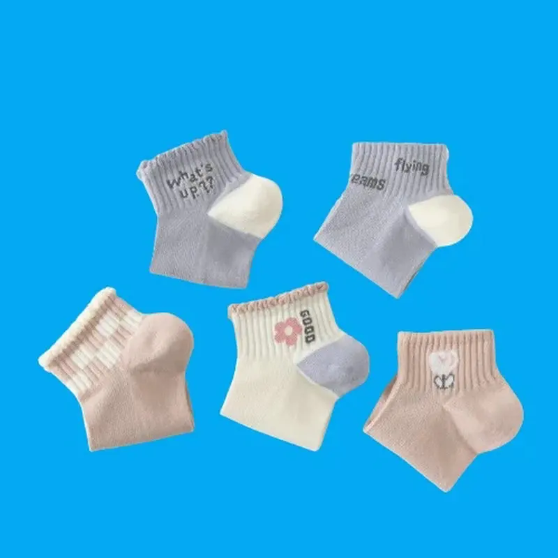 5/10 Pairs Summer Thin Style Ins Trendy Summer Medium Short Socks 2024 New Fashion Mesh Socks Women's Cotton Shallow Short Socks