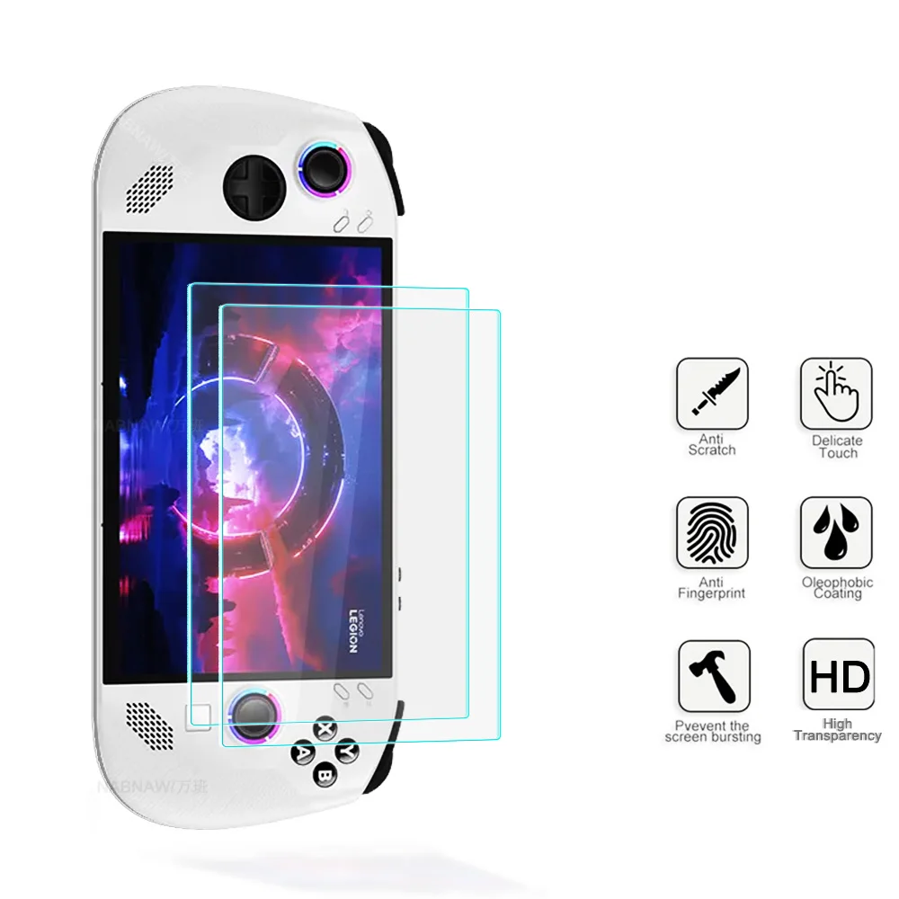 2 Pieces Screen Protector for Lenovo Legion Go S Hardness Tempered Glass Film Guard Scratch Proof Full HD Game Console GoS