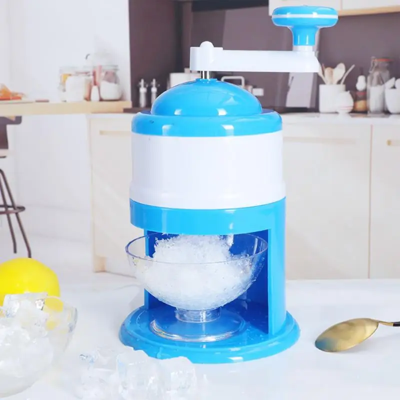 Ice Crusher Machine Hand Crank Ice Shaver And Snow Cone Machine Portable Crushed Ice Slushie Maker Ice Cream Maker For Snow Cone