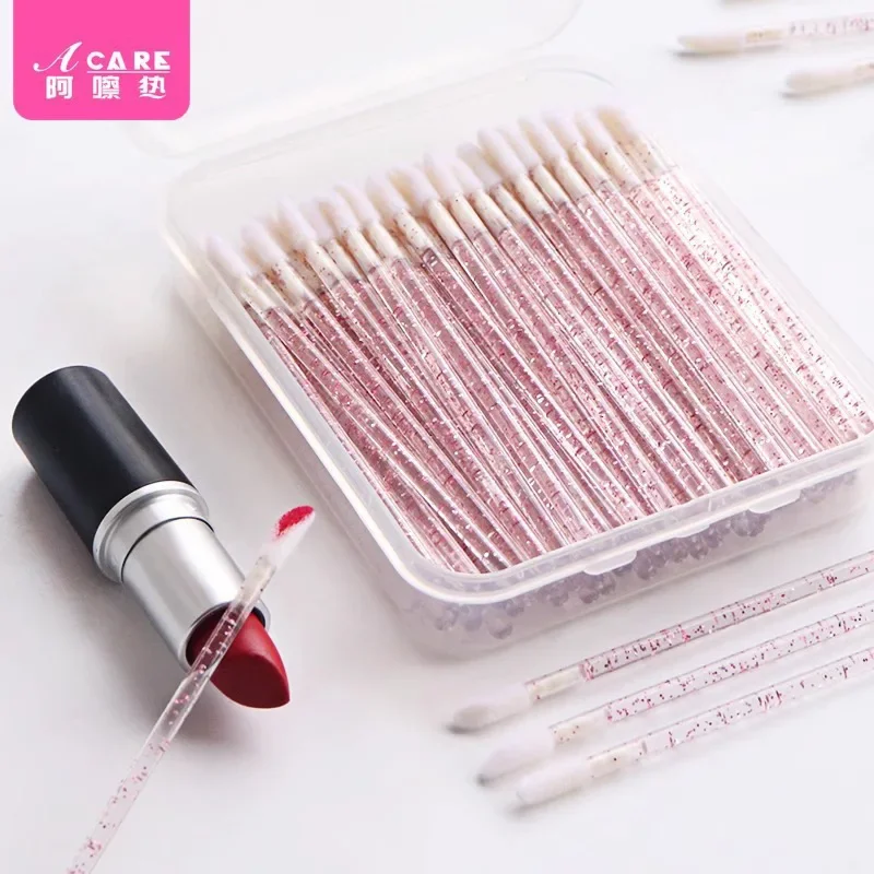 DX01/Lip brush/Disposable/C1PQ4-Easy to use small portable smudges makeup color lipstick lip brush mini mouth