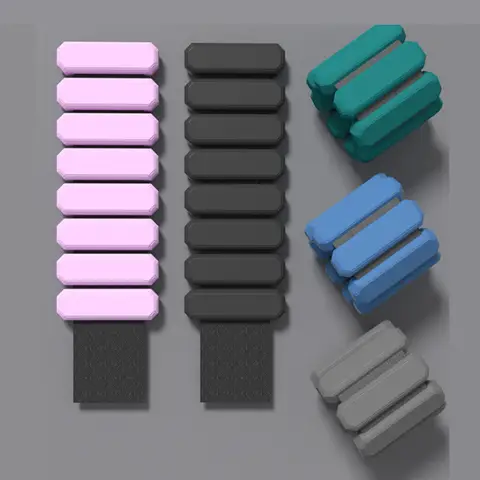 Adjustable Silicone Weighted Bracelet Detachable Wrist Ankle Weights Wearable Hand Leg Weight Strap for Pilates Running Gym