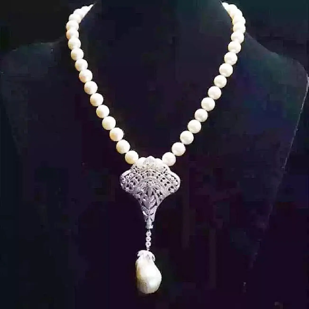 

freshwater pearl 9-10mm near round and white baroque reborn keshi necklace 19inch wholesale bead discount gift hot