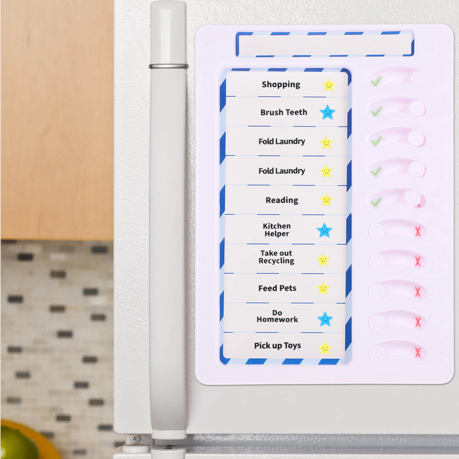 

Magnetic Children's Chore Chart Self-discipline Tracker Erasable Kids Routine Board Household Reminder Schedule Memo Teaching