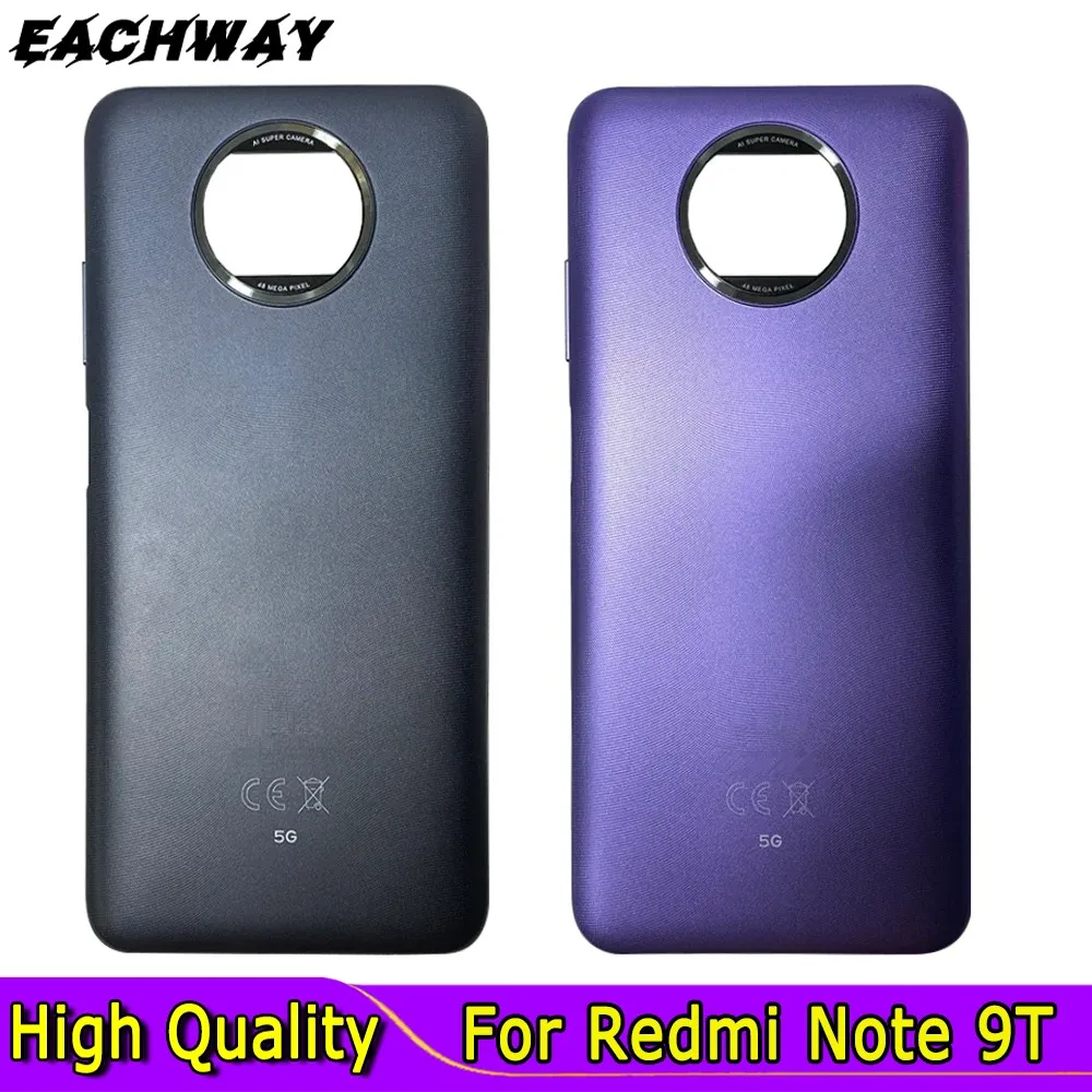 For Xiaomi Redmi Note 9T Battery Cover Rear Housing Case M2007J22G J22 Back Cover Replacement Hard Case