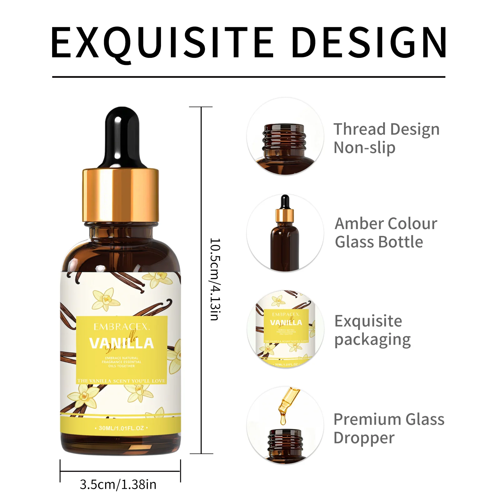 30ml Vanilla Essential Oil For Diffusers Candles Making Gift To Friends Warm Scent Aromatherapy - view 3