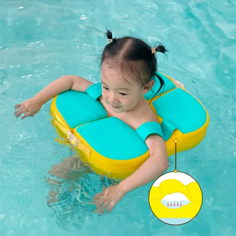 Anello galleggiante per piscina non gonfiabile per bambini con fibbie di sicurezza Aiuto per il nuoto infantile per bambini di età compresa tra 3 e 36 mesi