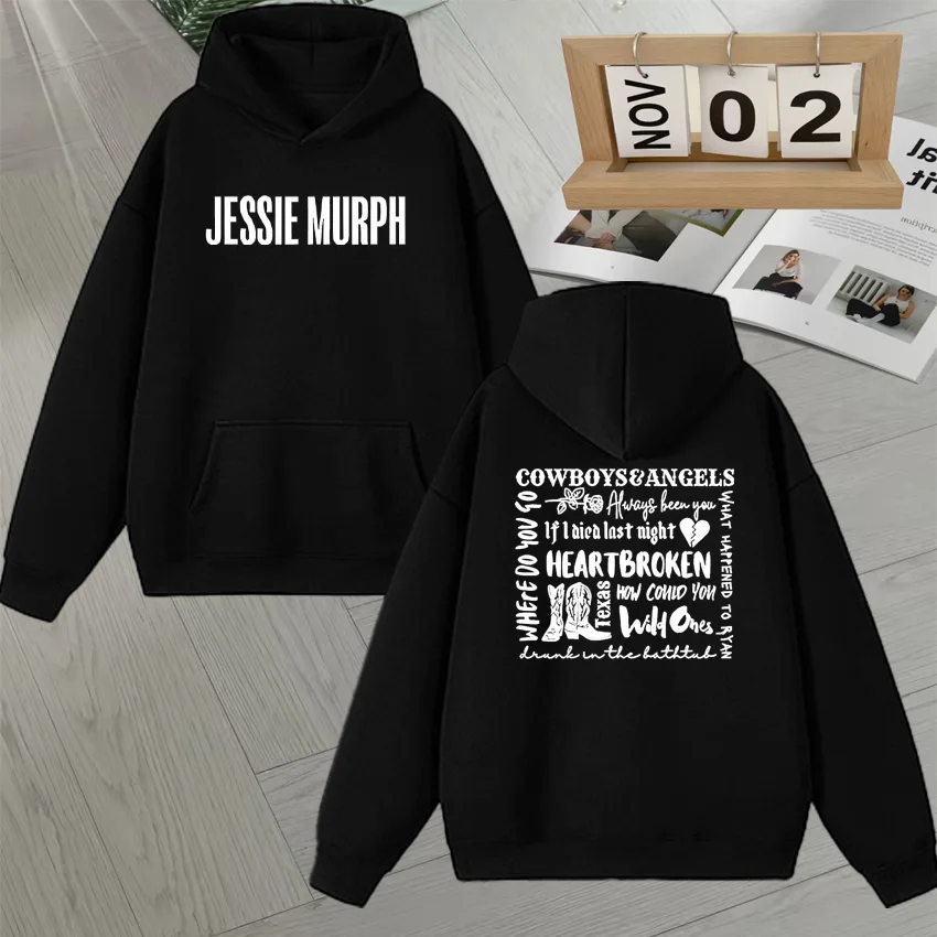 

Hot sale Jessie Murph Hip Hop Hoodie Double Sided Print Sweatshirt Men Women Fleece Loose Autumn Winter vintage Unisex Pullover