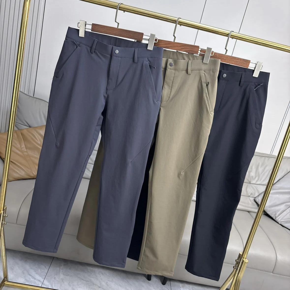 

Мужские дышащие быстросохнущие эластичные брюки прямого кроя для активного отдыха, повседневные городские уличные брюки из нейлона