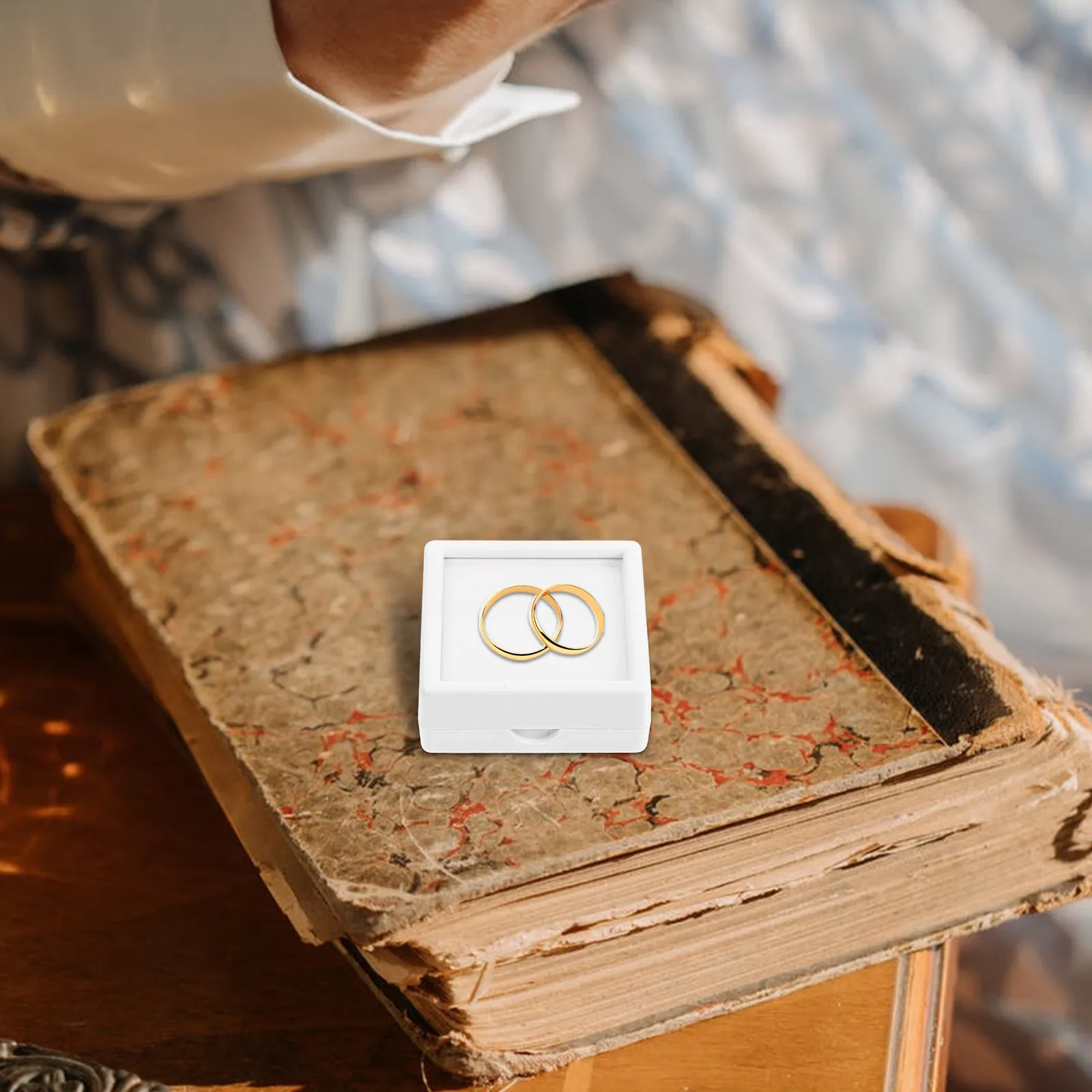 6Pcs Stone Display Boxes Clear Glass Lid Jewelry Storage Cases Gem Collection Organizer Jewelry Box Pendant Display Box