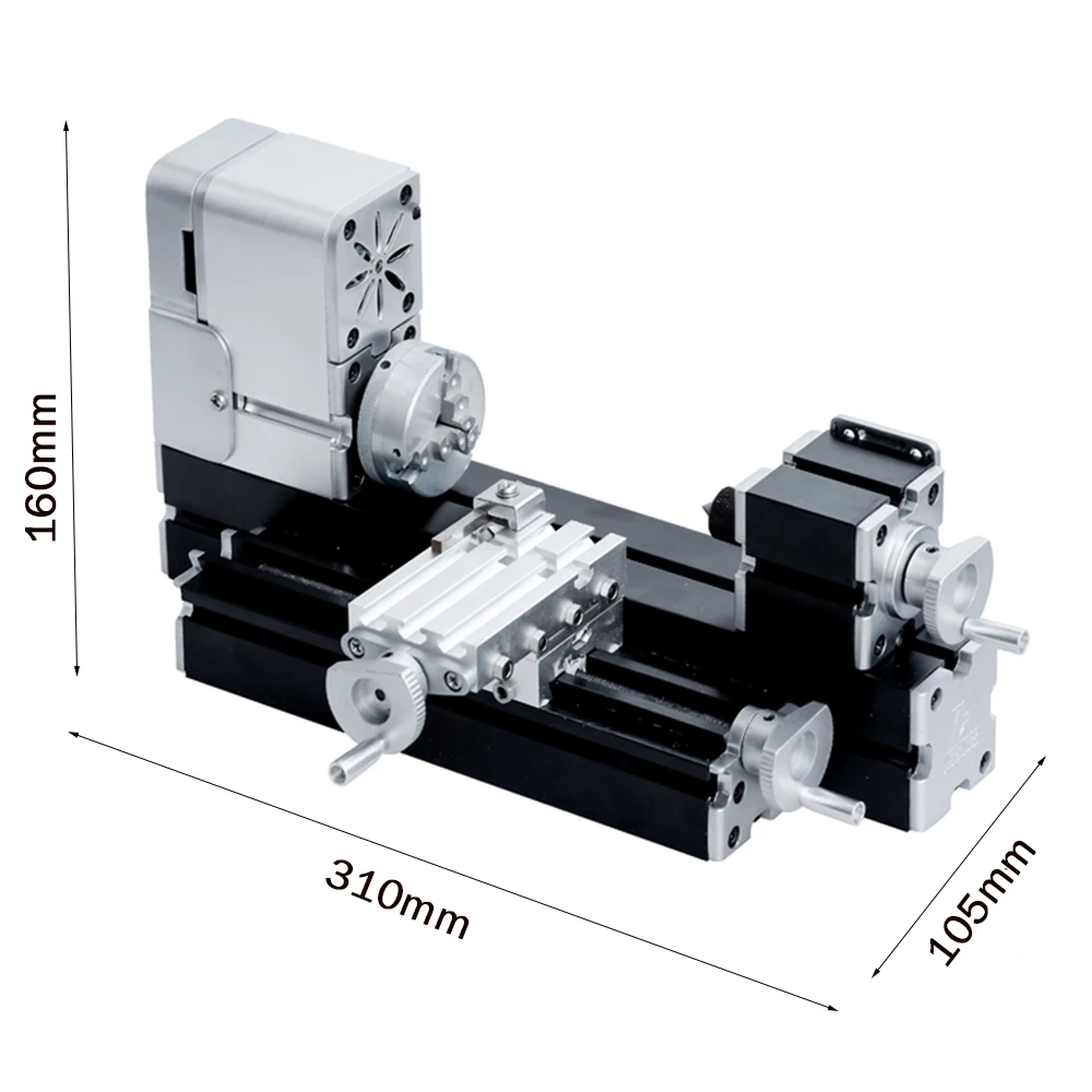 All-metal Miniature Lathe 36W, 20000rpm Didactical Mini metal Lathe Machine for Hobbyist Woodworking Craft