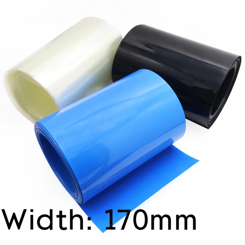 Width 170mm PVC Heat Shrink Tube Dia 108mm Lithium Battery Insulated Film Wrap Protection Case Pack Wire Cable Sleeve Colorful