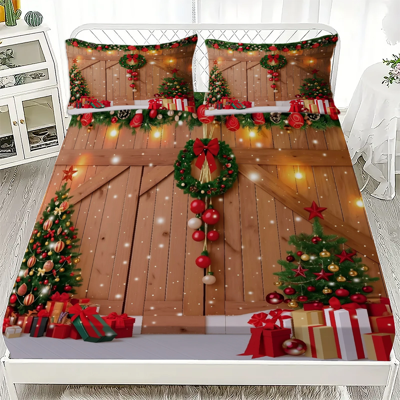 1 szt. świąteczna prześcieradł – Fitted Bed Sheets Deep Pocket recenzja i cena