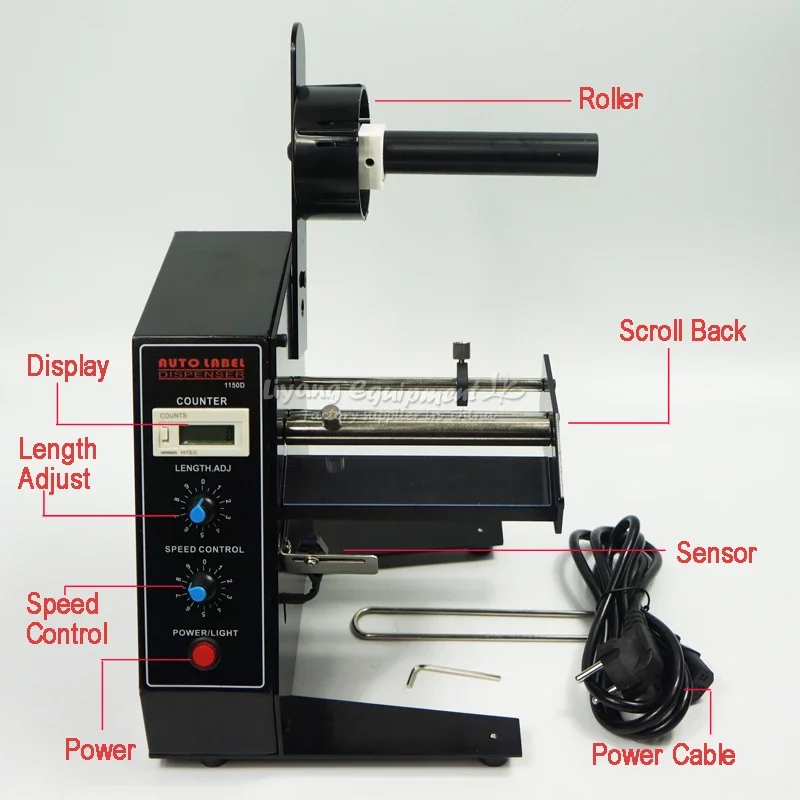 Automatic Label Dispenser LY 1150D Device Sticker Device 220V 110V Label Stripping Labeling Dispensing Machine