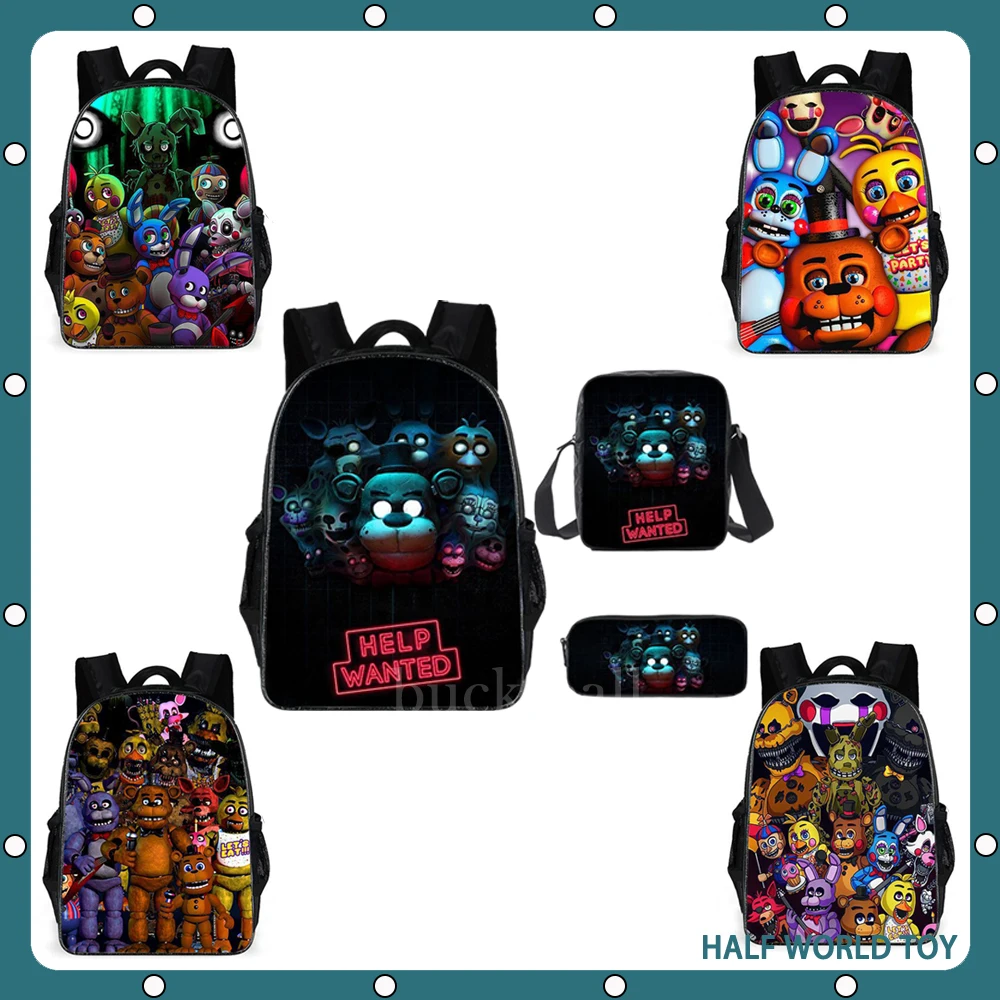 

38cm Fnaf School Bag Five Nights At Freddy´s Anime Peripheral Backpack Light Waterproofing School Backpacks Satchel for Kid Gift