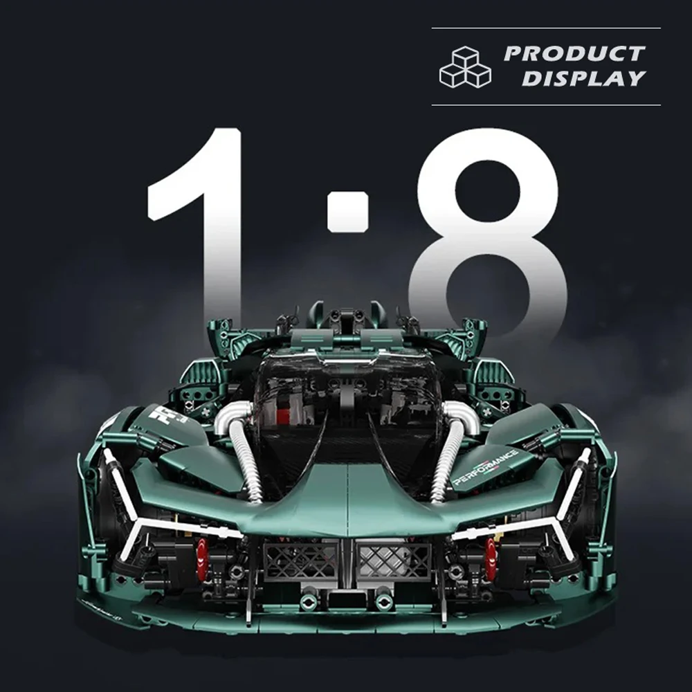 

1:8 Scale Lamb Supercar Model Building Block Technical Desktop Decoration Assembly High tech Bricks Set 3466PCS Kid Toy For Gift