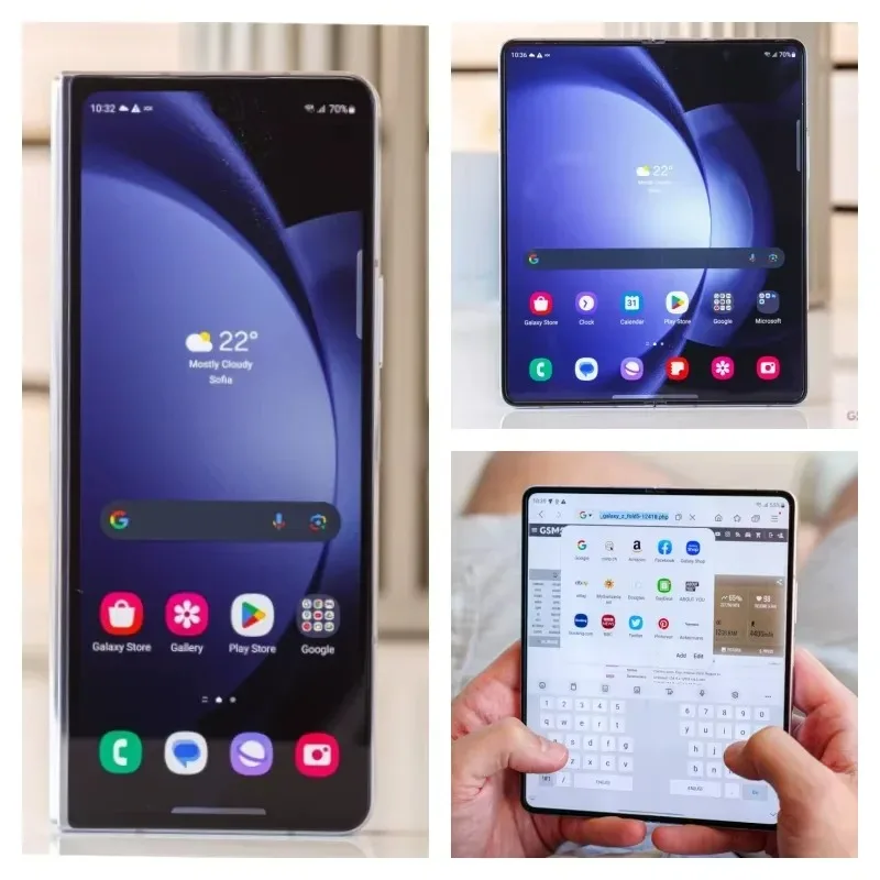 Network Unlock Android Rrefurbished Phone Samsung Galaxy Z Fold 5 5G 12GB RAM+256GB ROM Foldable Screen Smartphone with NFC view 5