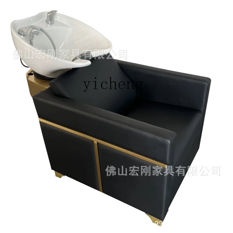 Zk Hair Saloon Dedicated Lying Half Hair Salon Massage Shampoo Bed Lying Half Ceramic Basin Flushing Bed