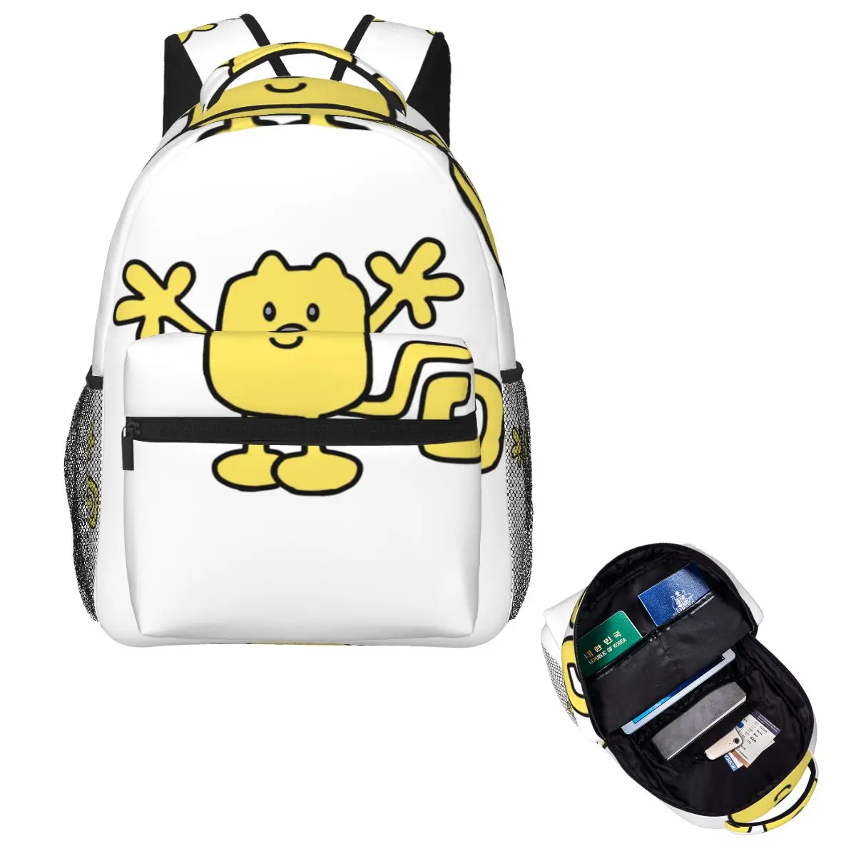 

Wow Wow Wubbzy Backpack Hot Sale Daypack Large Capacity Children BookBag School Bag Shoulder Bags for Men Women