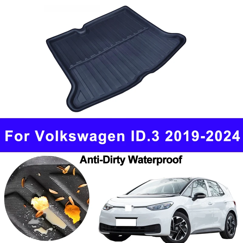 Car Auto Rear Boot Cargo Liner Tray Trunk Mat Carpet for Volkswagen VW ID.3 ID3 ID 3 2019 2020 2021 2022 2023 2024 Pad