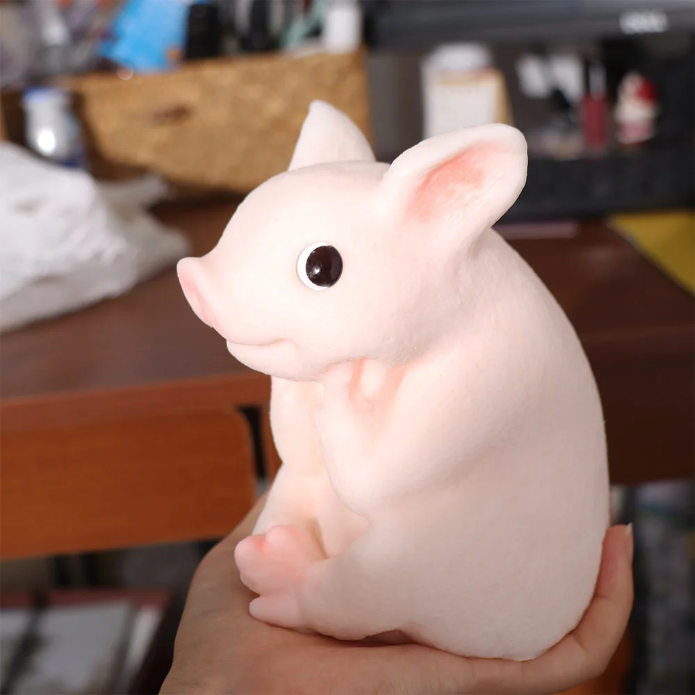 Brinquedo de apertar porquinho animal de recuperação lenta, brinquedo de simulação de animal de desenho animado, brinquedos macios e coloridos para crianças