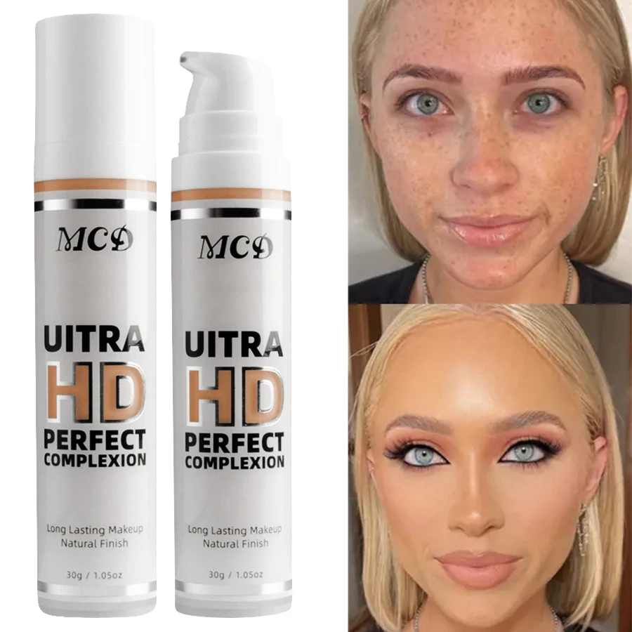 1개 전문가용 리퀴드 파운데이션 오일 컨트롤 커버 매트 베이스 크림 컨실러 방수 땀 방지 얼굴용 한국 메이크업 선물